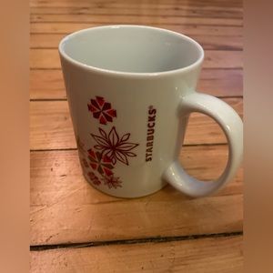 Starbucks Holiday Flowers Floral Ornaments 12 oz Coffee Cup Mug Christmas